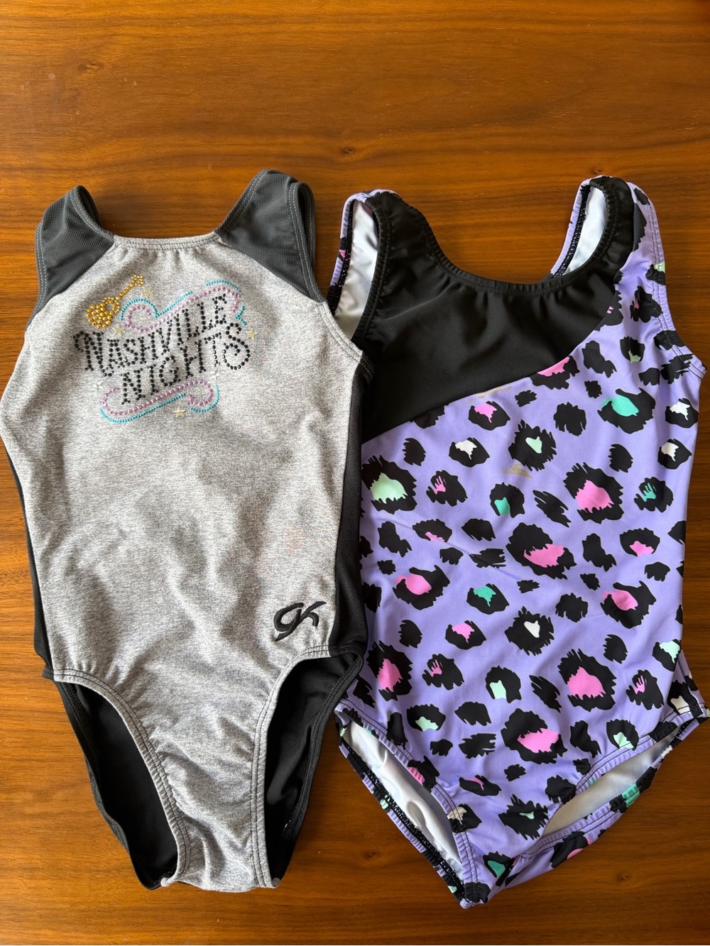 GK  'Nashville Nights' and purple leopard leotards CM